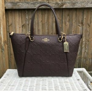 COACH SIGNATURE LEATHER AVA